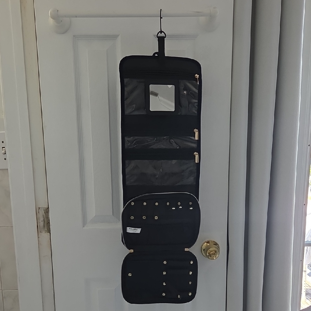 Black Hanging Travel Jewelry Organizer